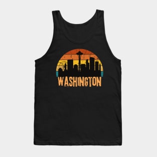 Washington State Seattle Skyline Tank Top